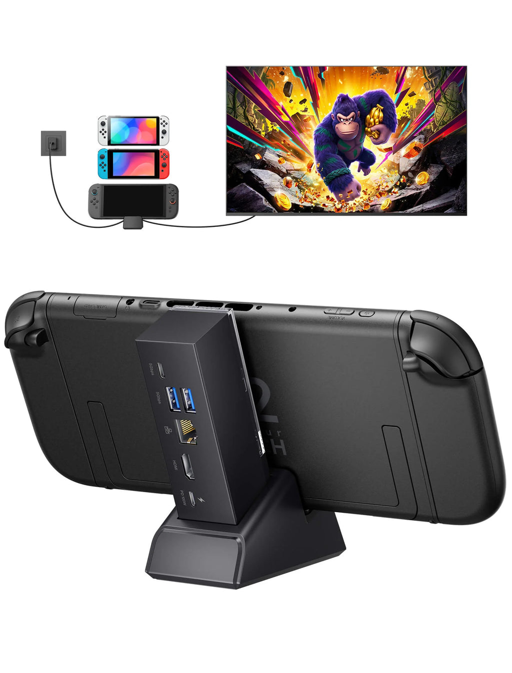 JSAUX GAMING Portable Console Docking Station