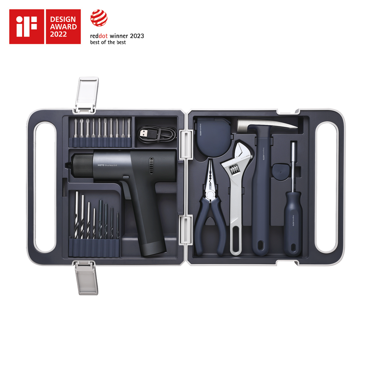 HOTO Cordless Drill Tool Set