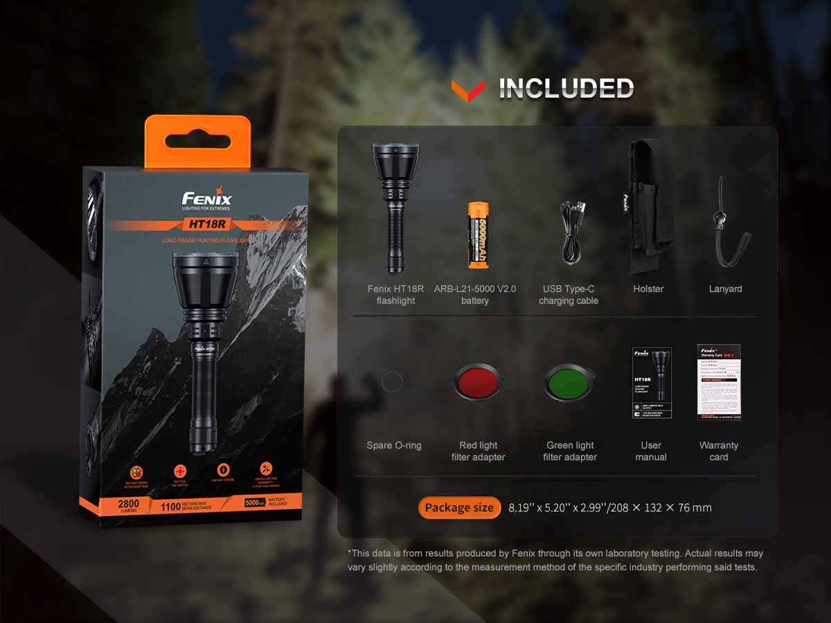 Fenix Long-Distance Rechargeable Flashlight
