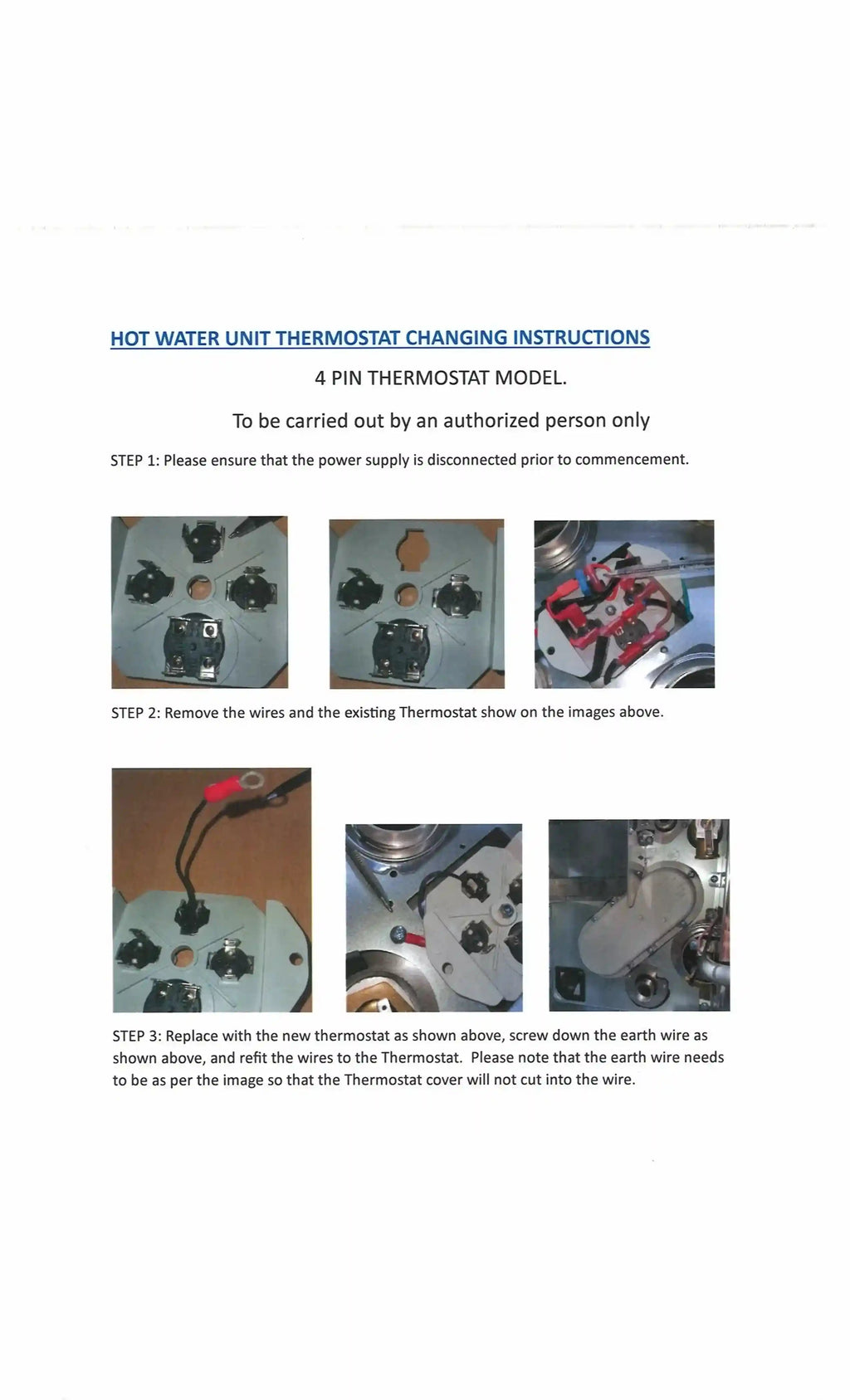 Swift Water Heater Thermostat