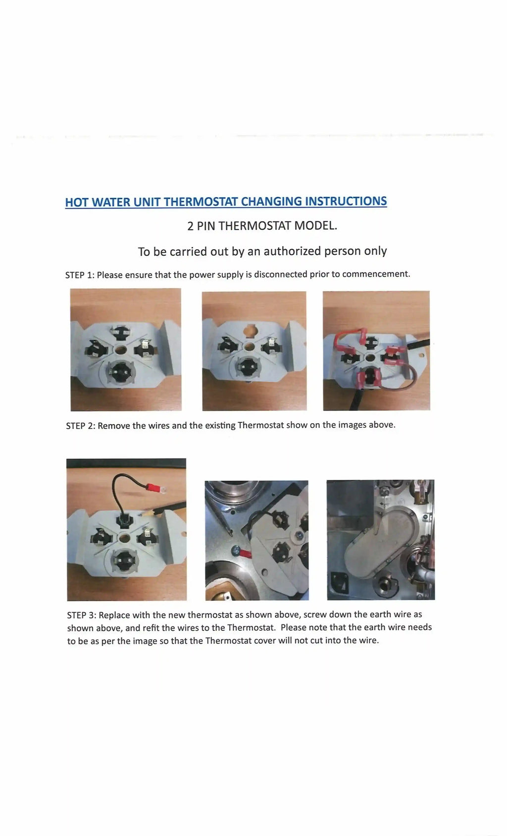 Swift Water Heater Thermostat