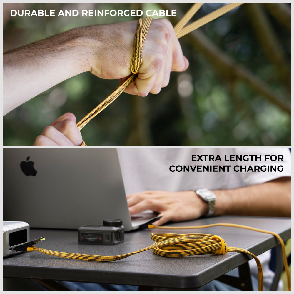 Rolling Square Multi-Connector USB Charging and Data Cable