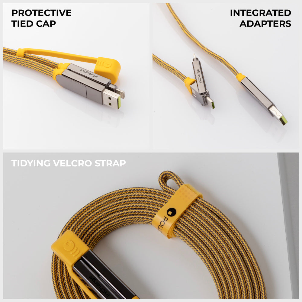 Rolling Square Multi-Connector USB Charging and Data Cable
