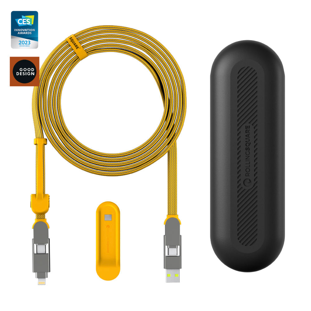 Rolling Square Multi-Connector USB Charging and Data Cable