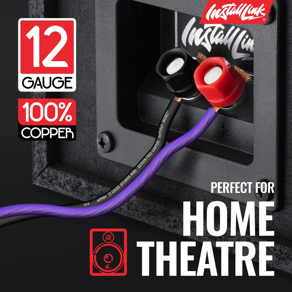 Install Link 12-Gauge OFC Speaker Wire