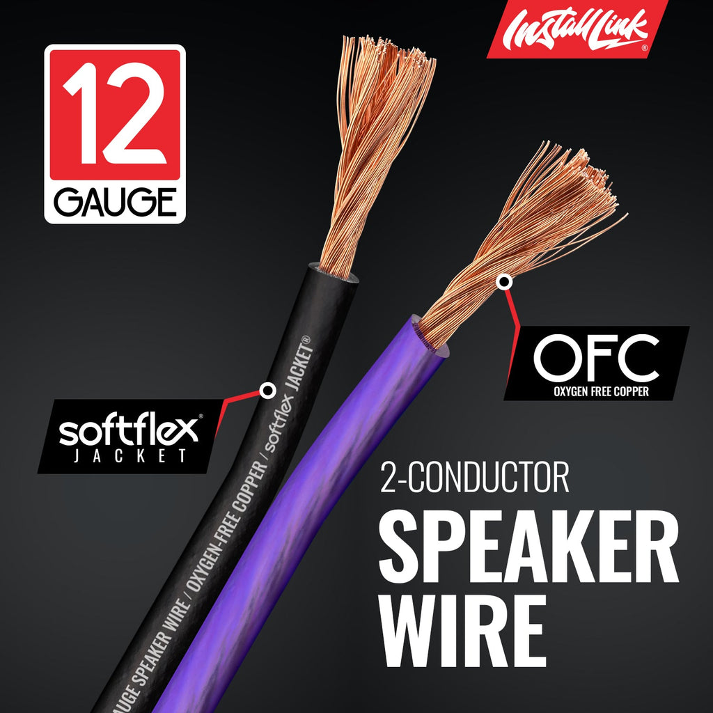 Install Link 12-Gauge OFC Speaker Wire