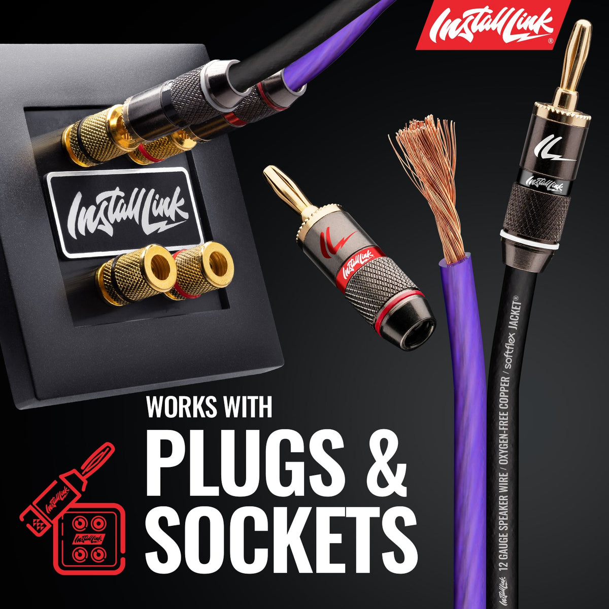 Install Link 12-Gauge OFC Speaker Wire
