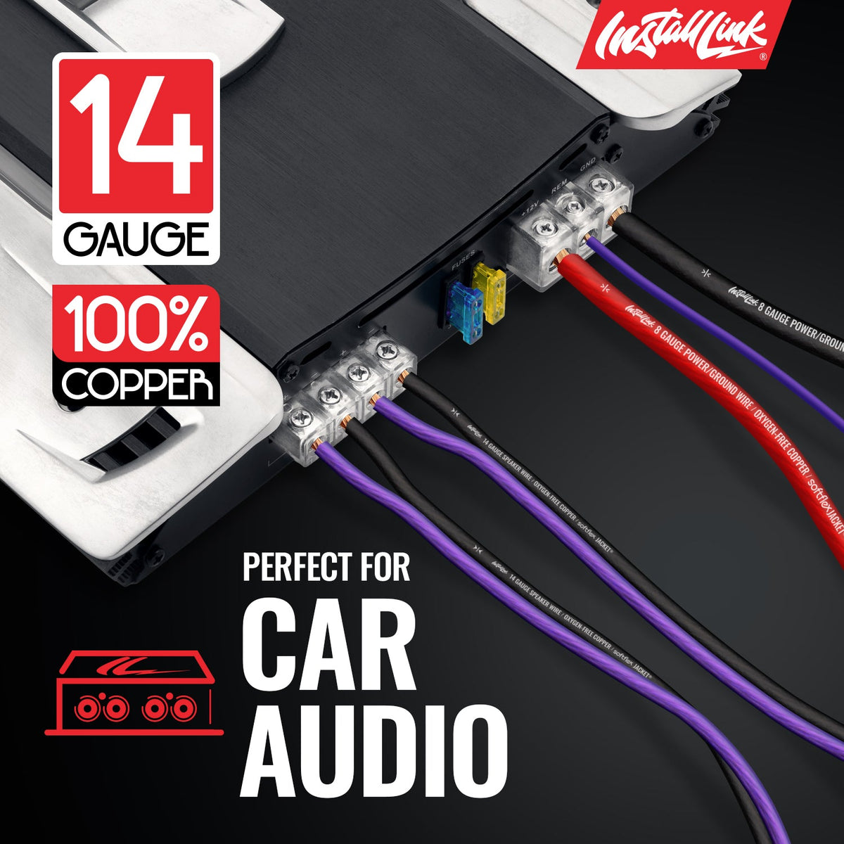 Install Link 14 AWG Speaker Wire