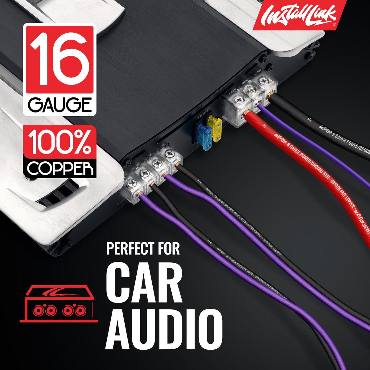 Install Link 16 AWG Speaker Wire