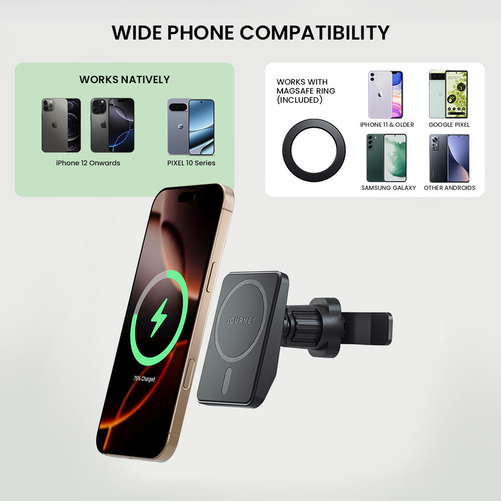 Journey Qi2 Magnetic Wireless Car Charger Mount