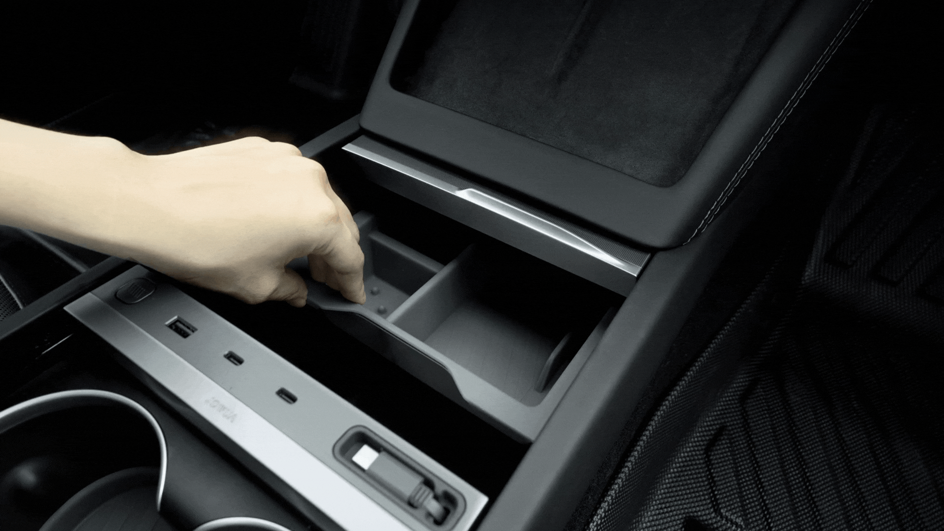 JOWUA LED Center Console Organizer Set