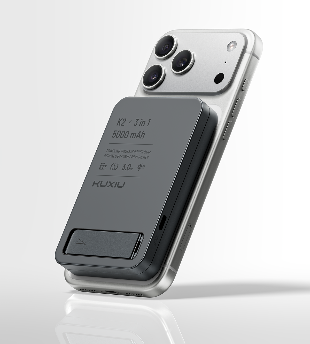 KUXIU 3-in-1 Qi2 Wireless Power Bank