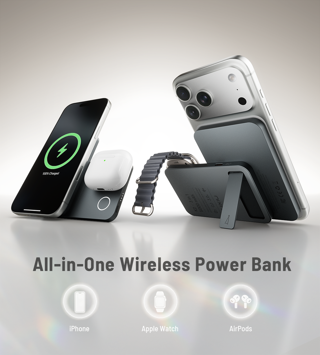 KUXIU 3-in-1 Qi2 Wireless Power Bank