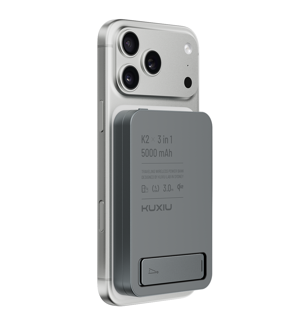 KUXIU 3-in-1 Qi2 Wireless Power Bank