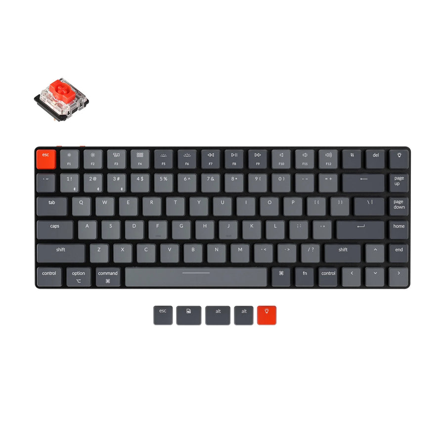 K3 Version 2 Low-Profile Wireless Keyboard with Bluetooth 5.1, ABS Keycaps and Mechanical or Optical Switches