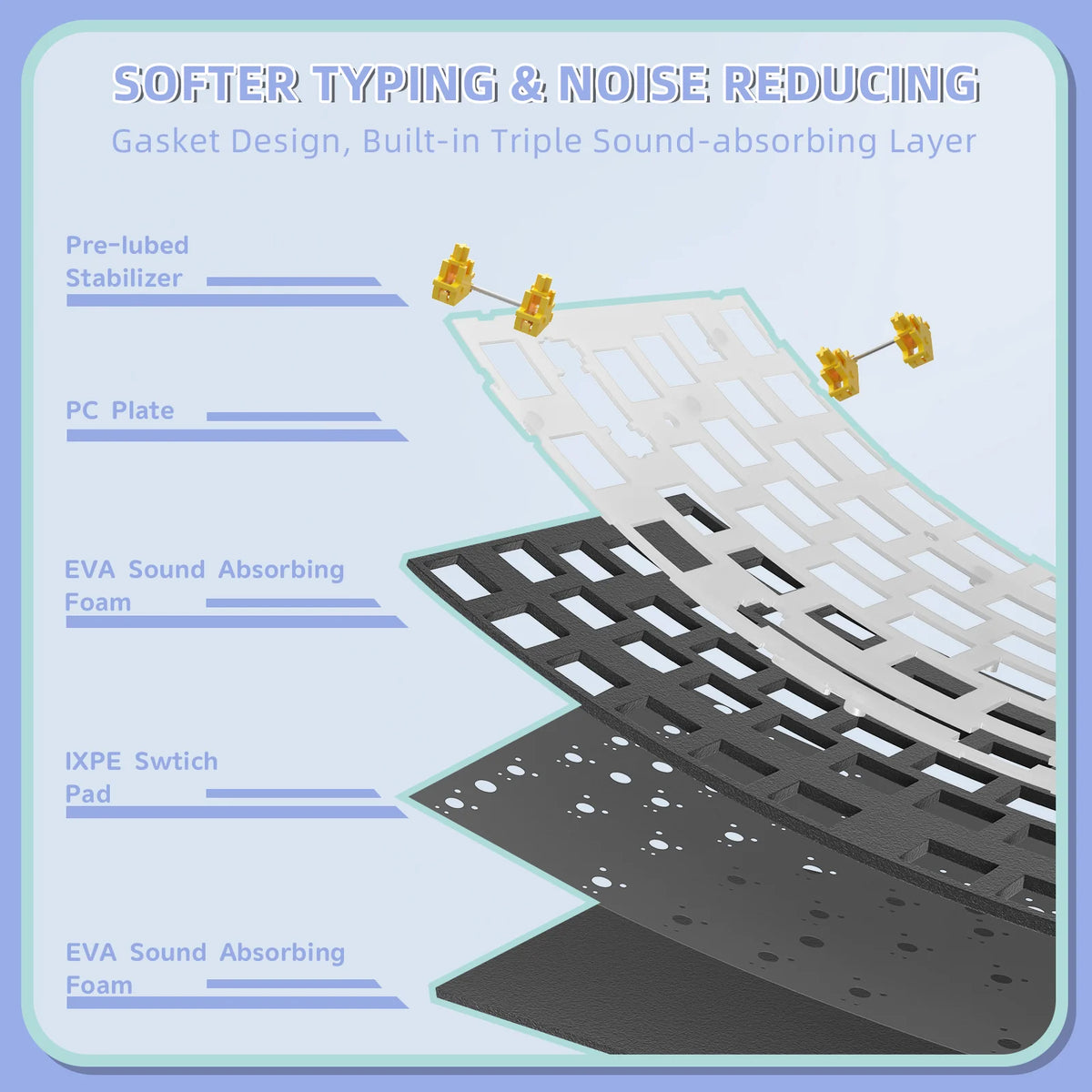 ATTACK SHARK Wireless Mechanical Keyboard