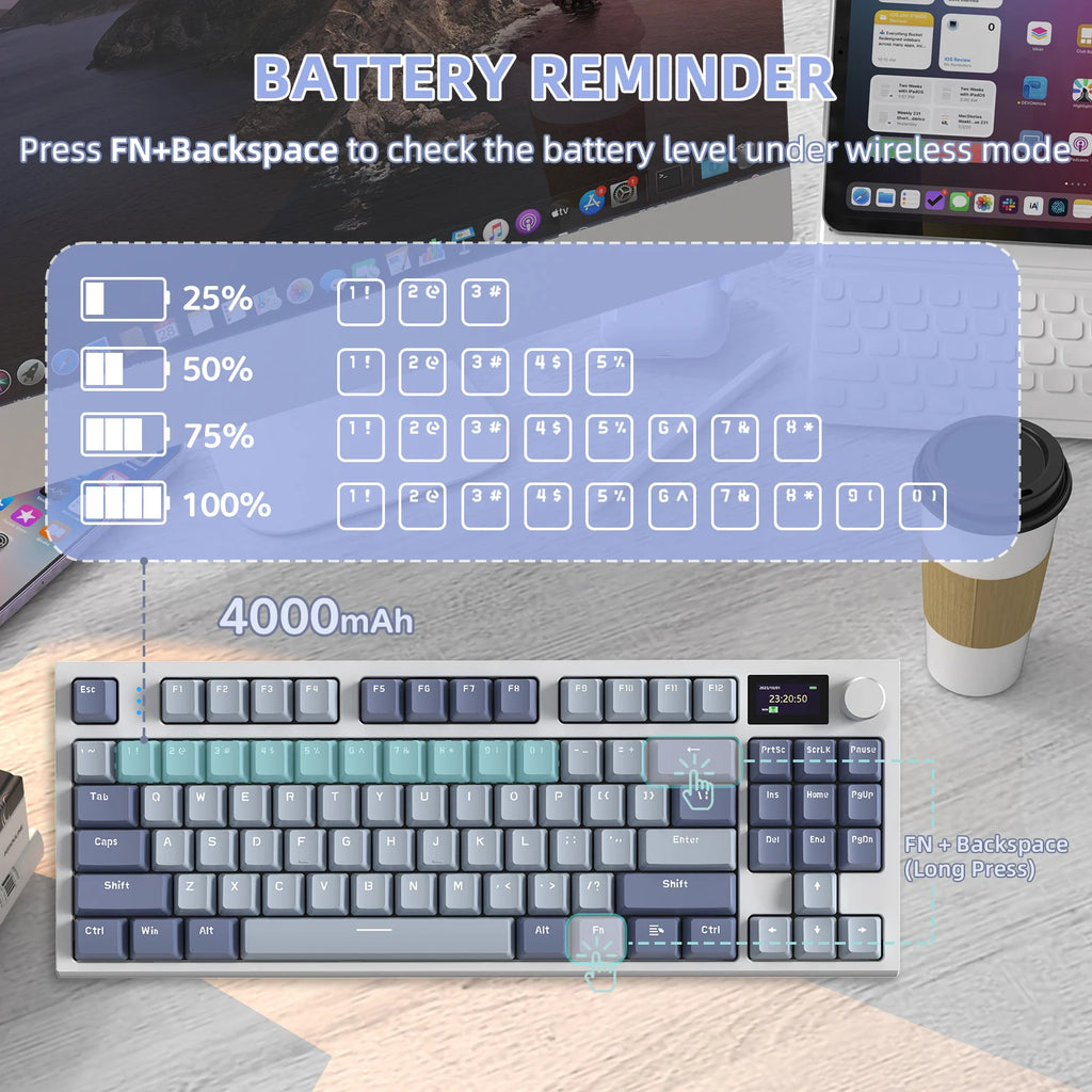 ATTACK SHARK Wireless Mechanical Keyboard