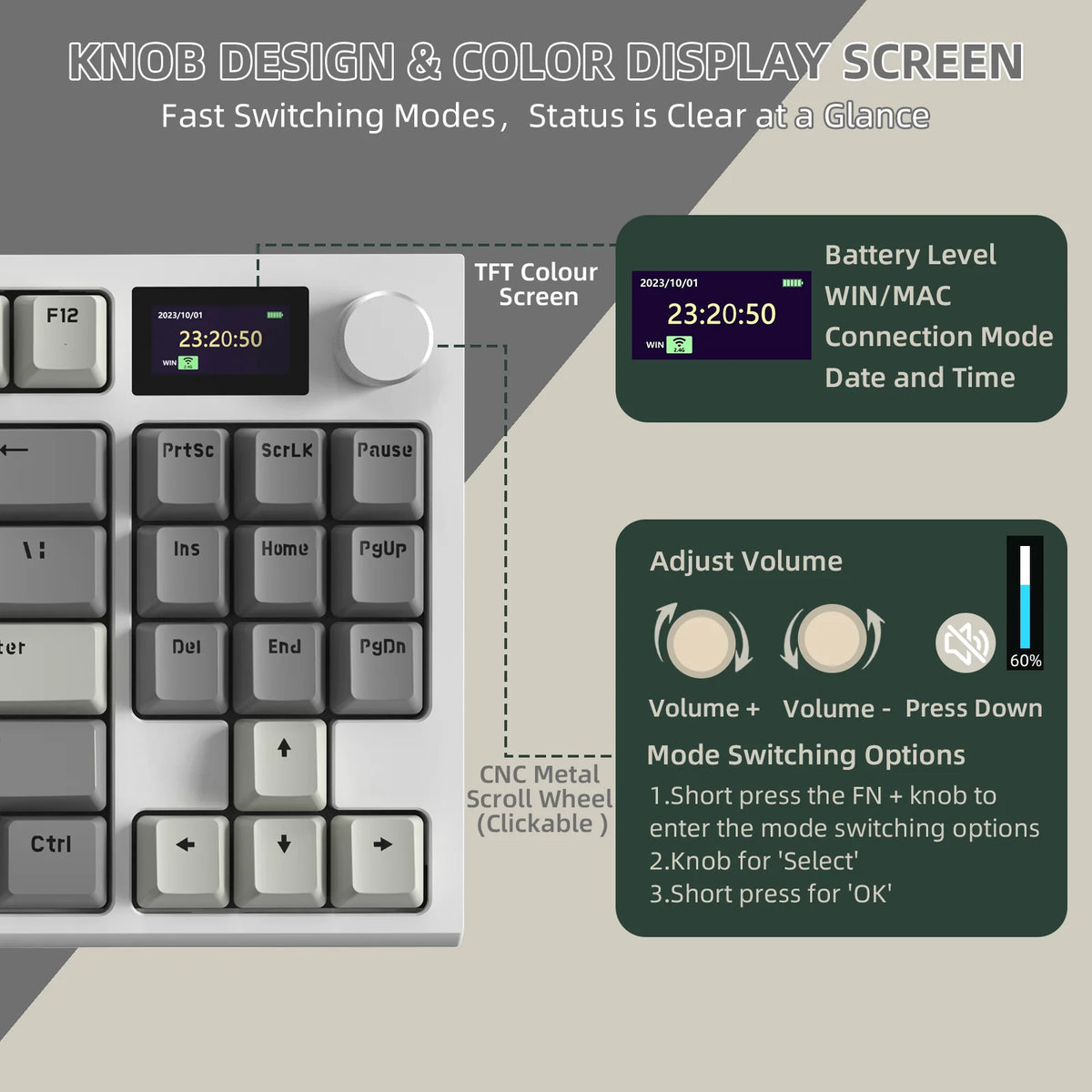 ATTACK SHARK Wireless Mechanical Keyboard