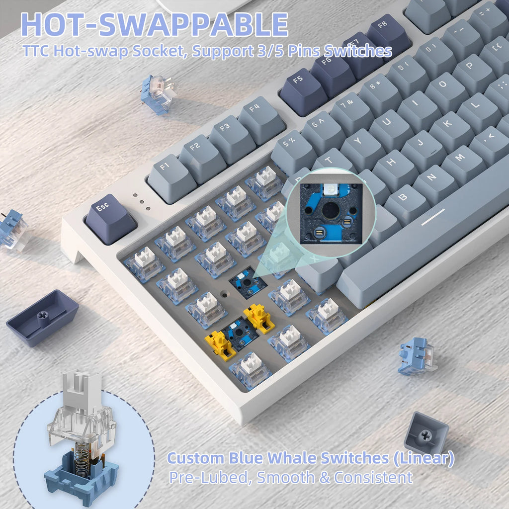 ATTACK SHARK Wireless Mechanical Keyboard