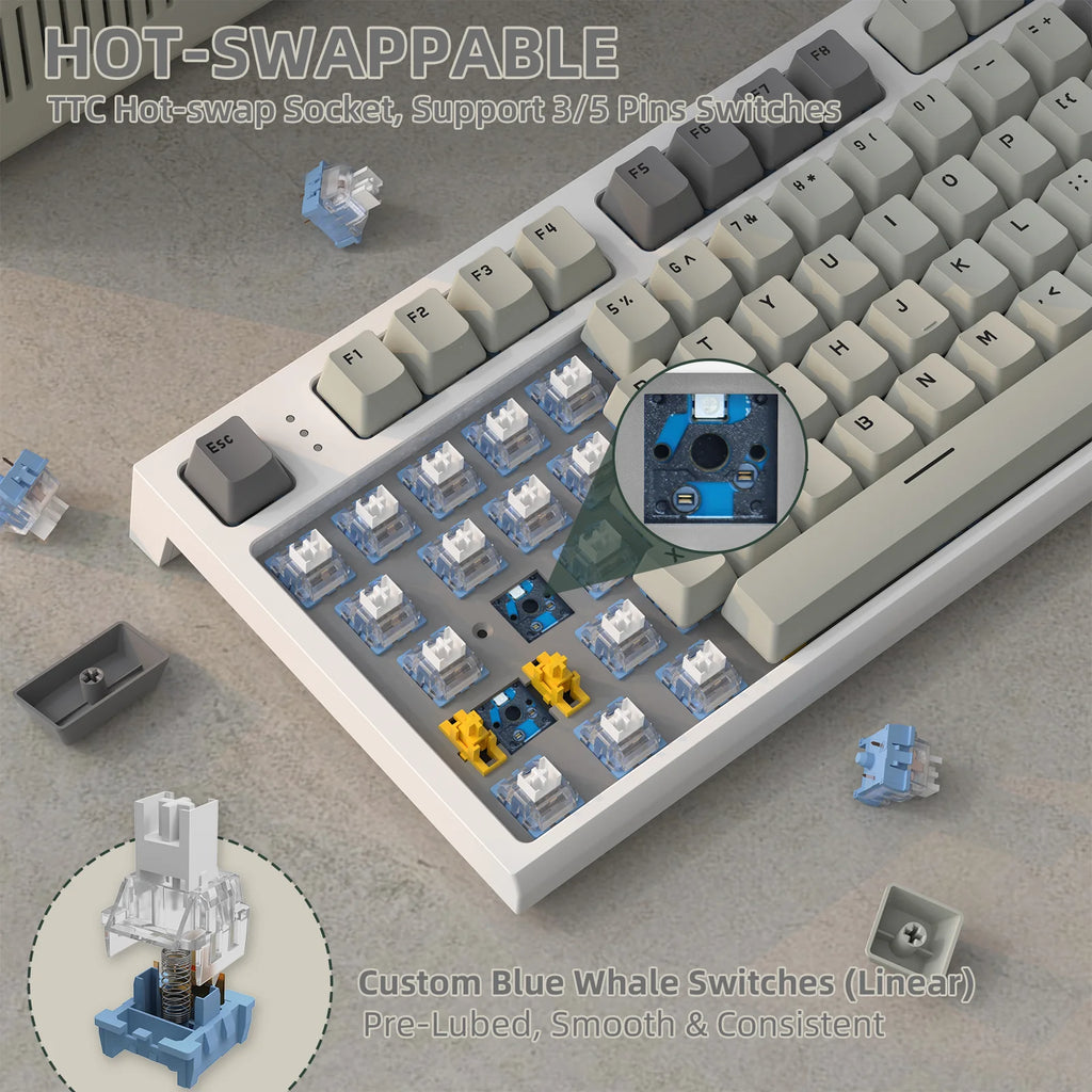 ATTACK SHARK Wireless Mechanical Keyboard