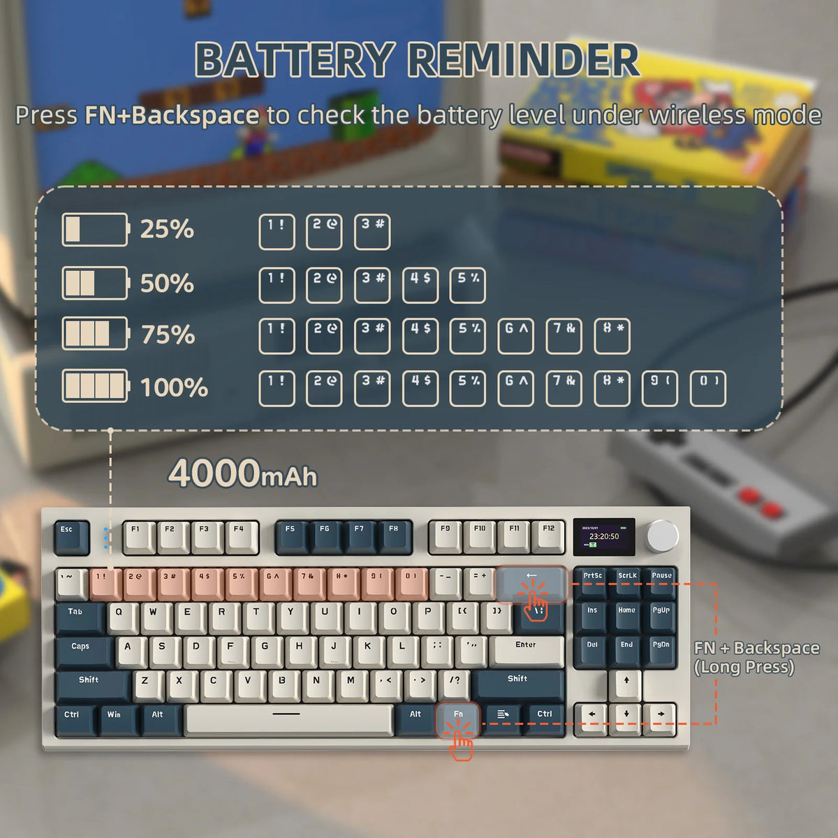 ATTACK SHARK Wireless Mechanical Keyboard