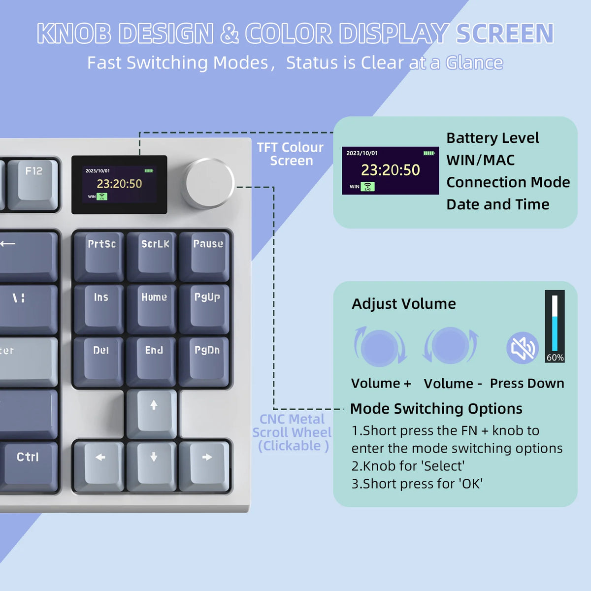 ATTACK SHARK Wireless Mechanical Keyboard
