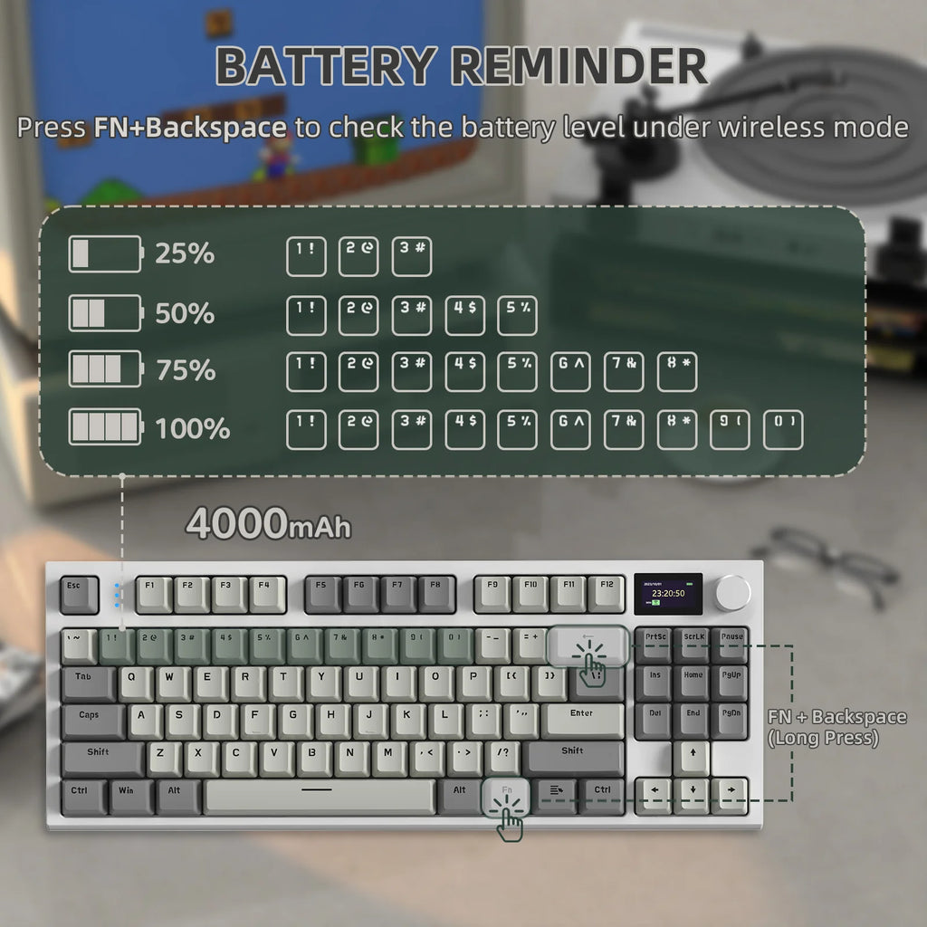 ATTACK SHARK Wireless Mechanical Keyboard