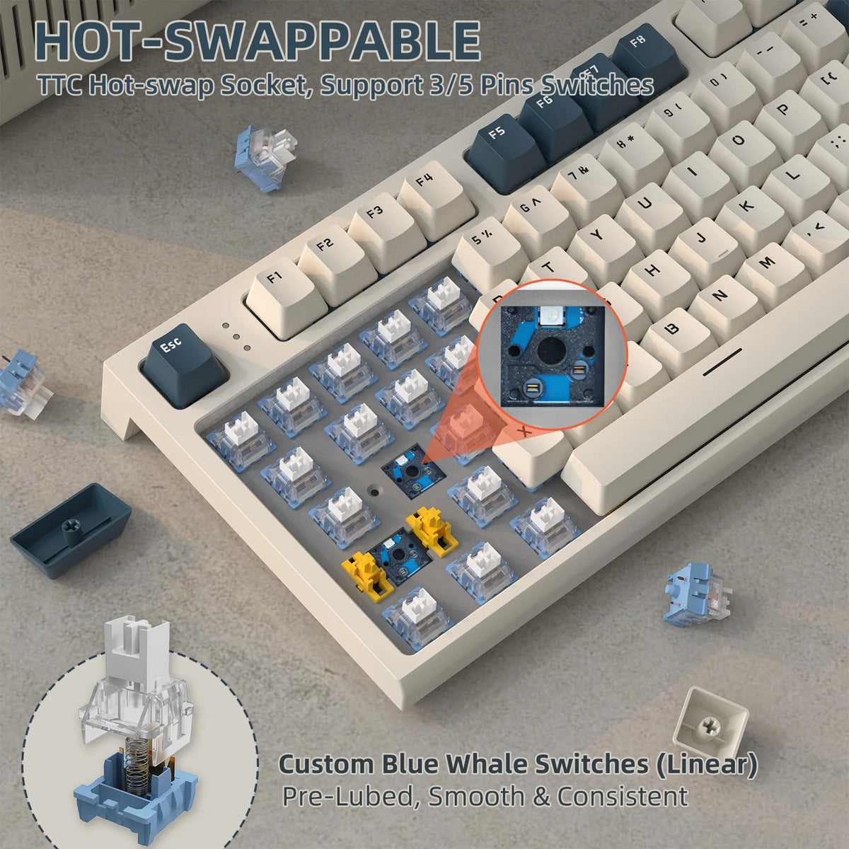 ATTACK SHARK Wireless Mechanical Keyboard