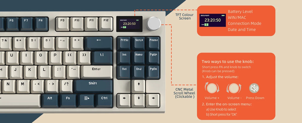 ATTACK SHARK Wireless Mechanical Keyboard