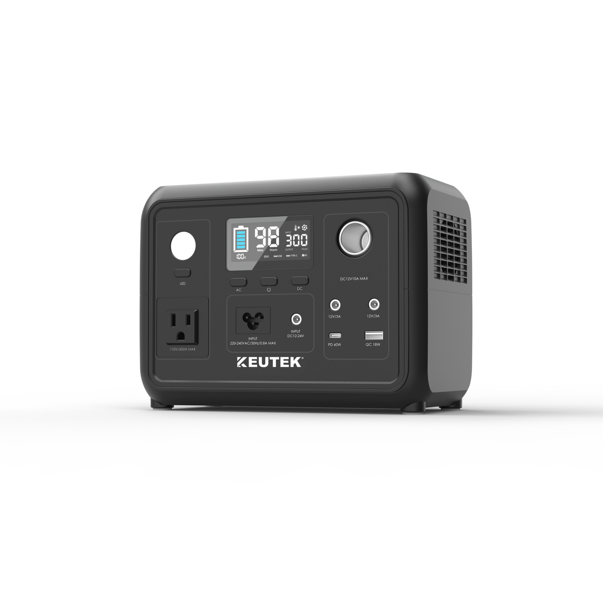 KEUTEK 300W LiFePO4 Portable Power Station