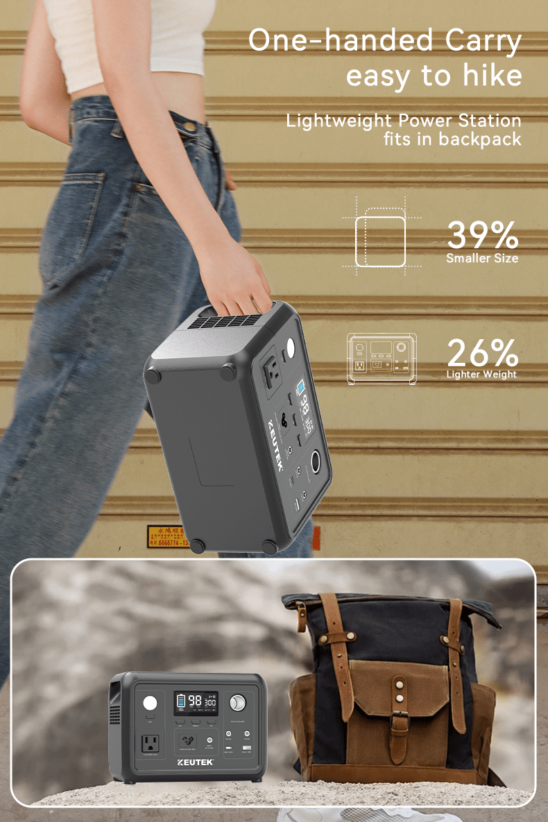 KEUTEK 300W LiFePO4 Portable Power Station