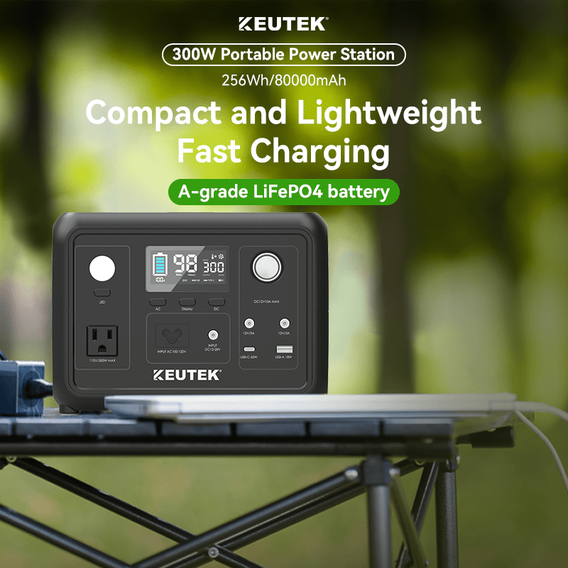 KEUTEK 300W LiFePO4 Portable Power Station
