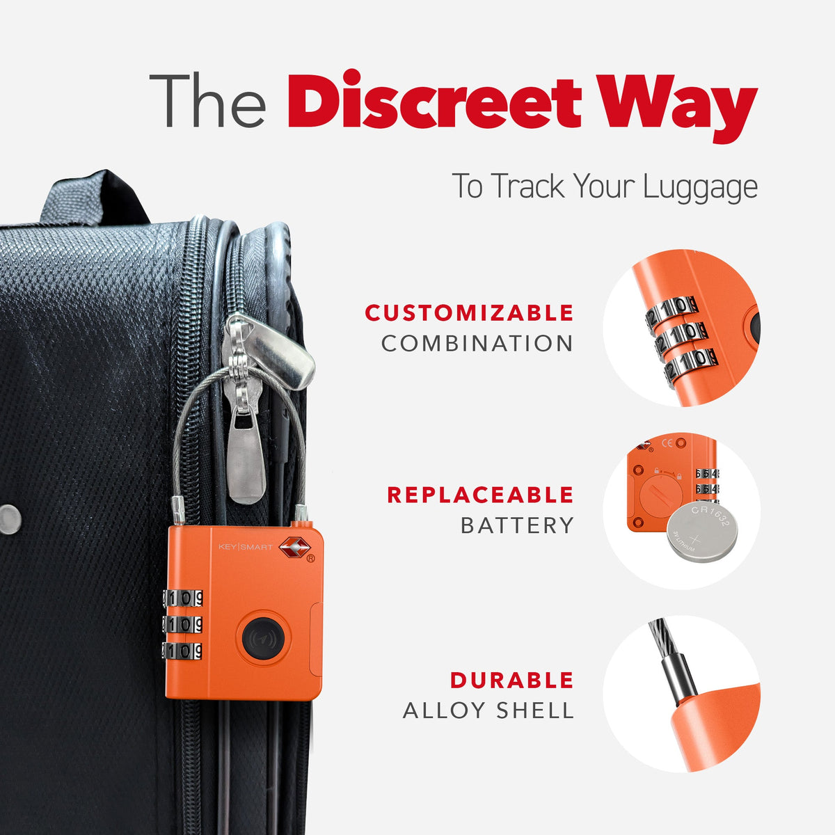 KeySmart - Premium Key Holders Tracking Luggage Lock