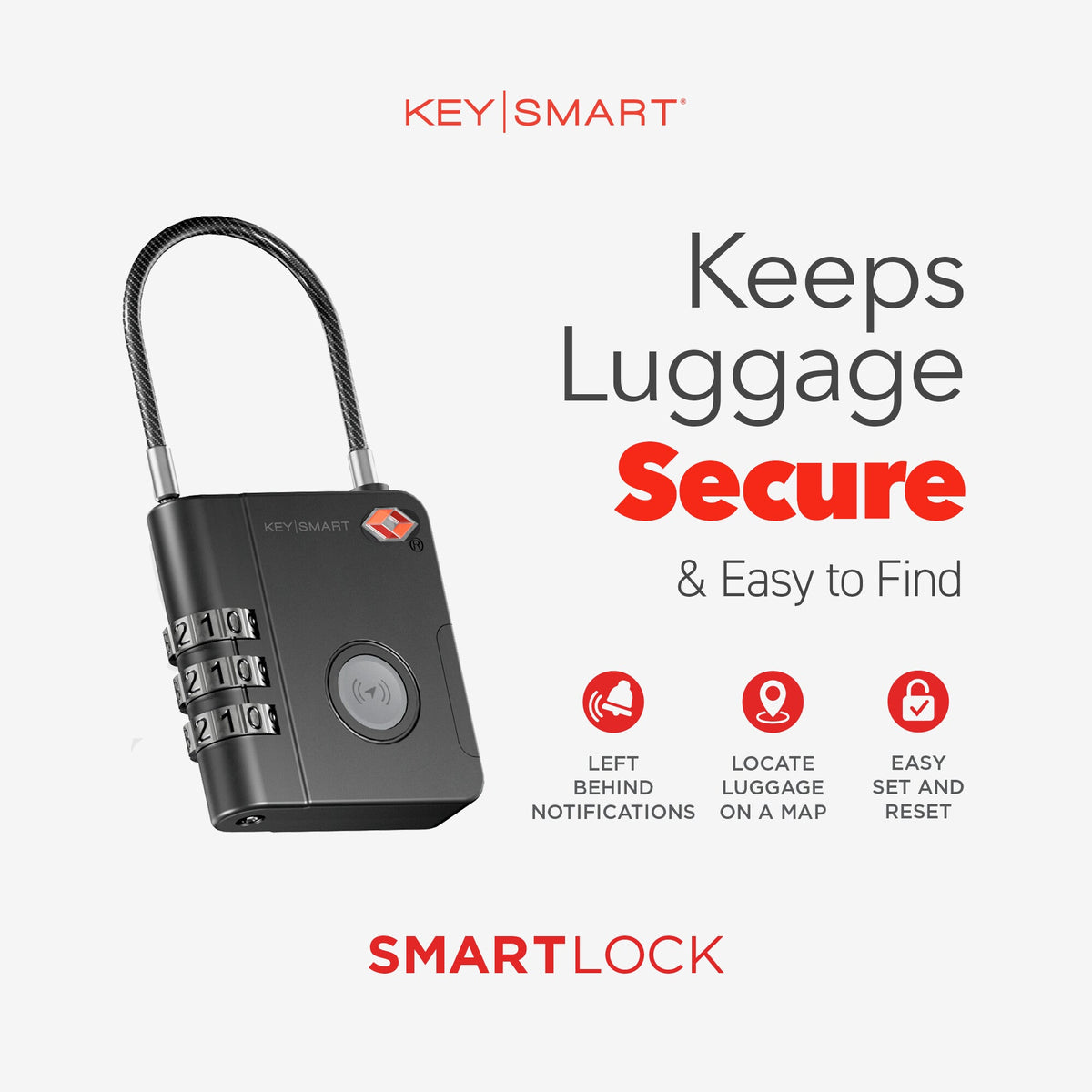KeySmart - Premium Key Holders Tracking Luggage Lock