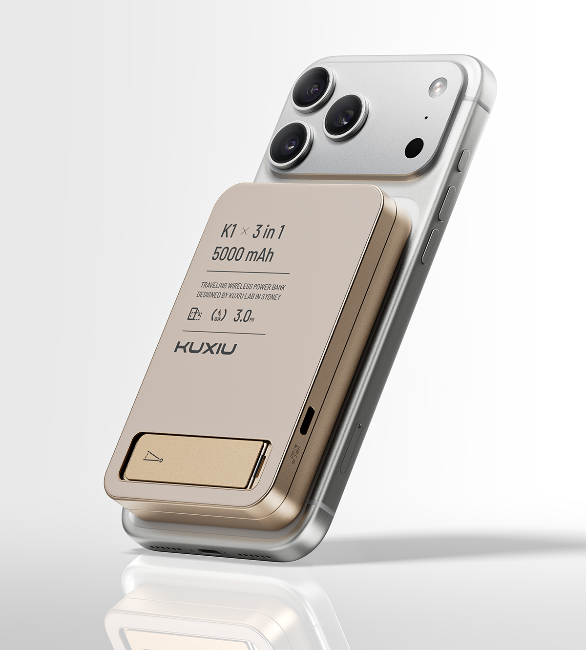KUXIU 5000mAh 3-in-1 Magnetic Power Bank