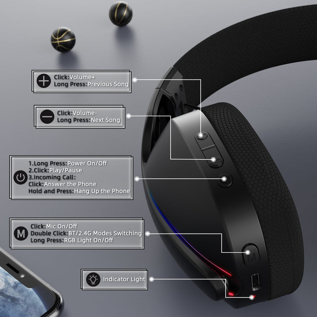 ATTACK SHARK Wireless Gaming Headset