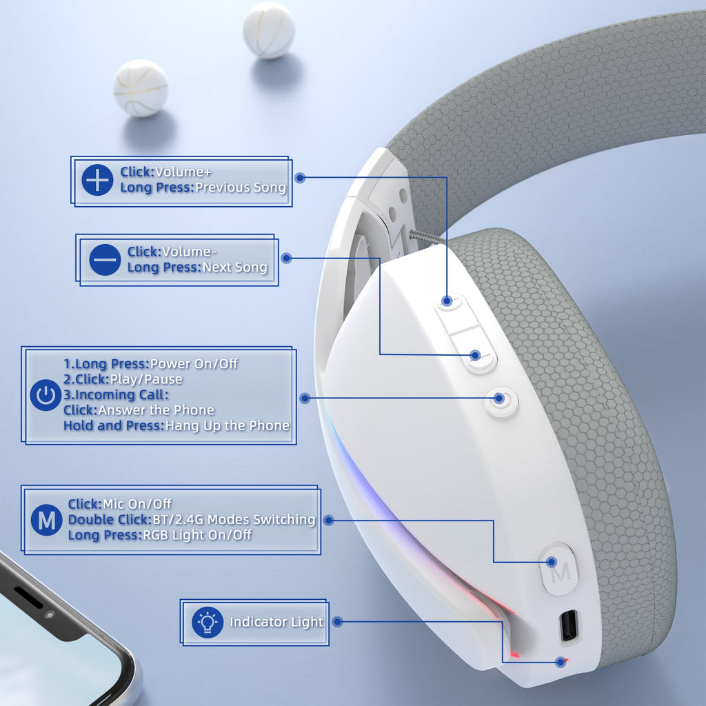 ATTACK SHARK Wireless Gaming Headset