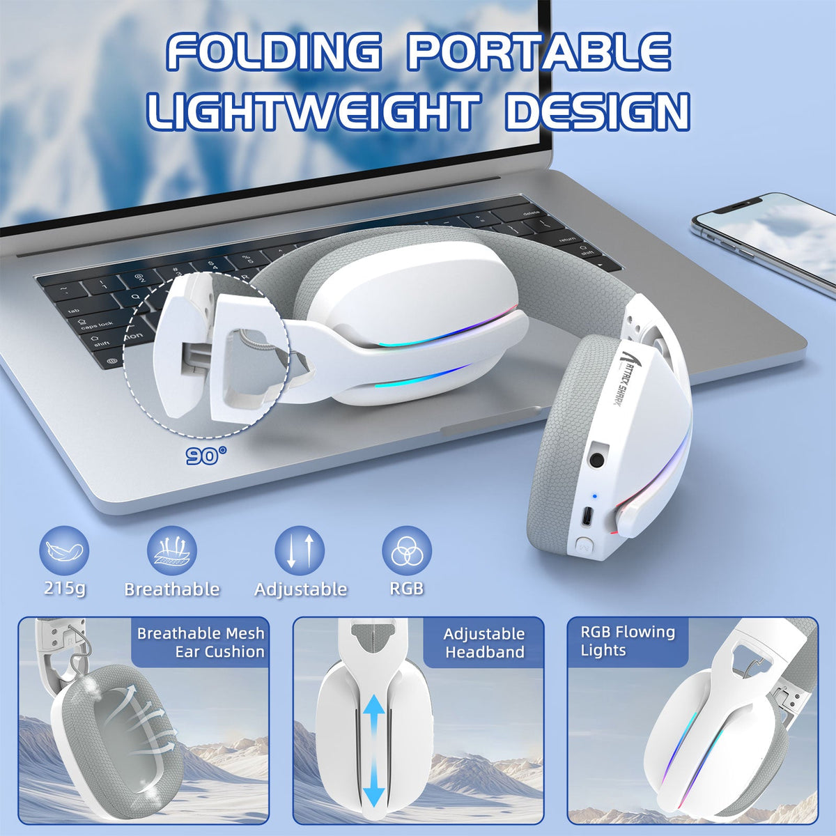 ATTACK SHARK Wireless Gaming Headset