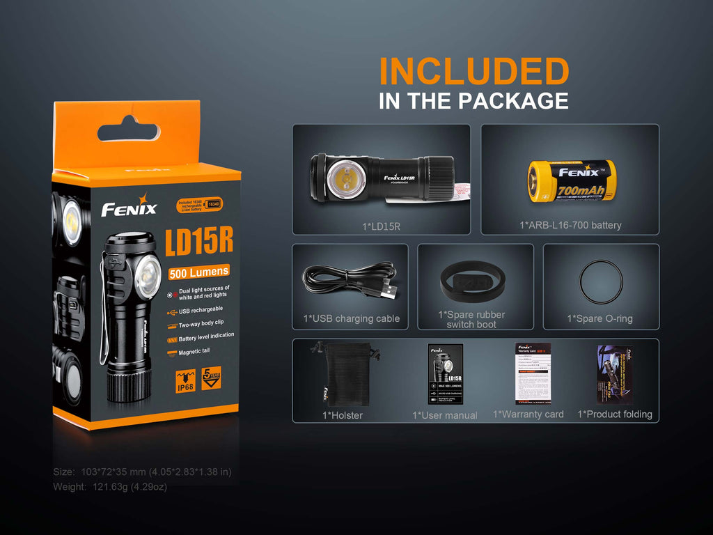 Fenix Rechargeable Right-Angle Flashlight