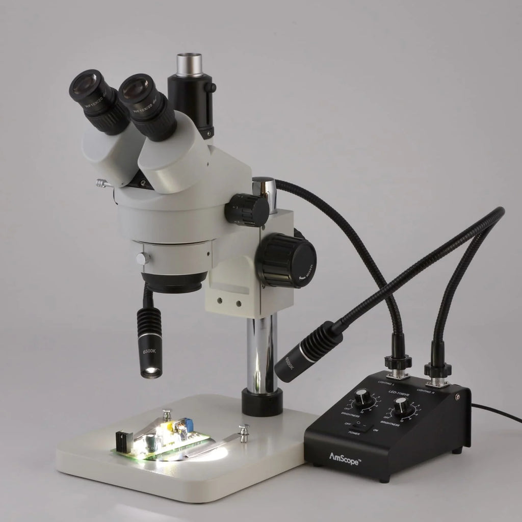 AmScope Dual Gooseneck Microscope Illuminator