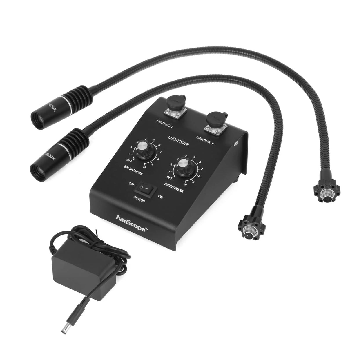 AmScope Dual Gooseneck Microscope Illuminator
