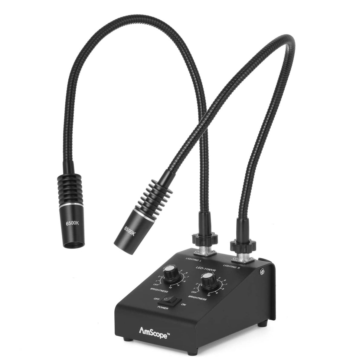AmScope Dual Gooseneck Microscope Illuminator