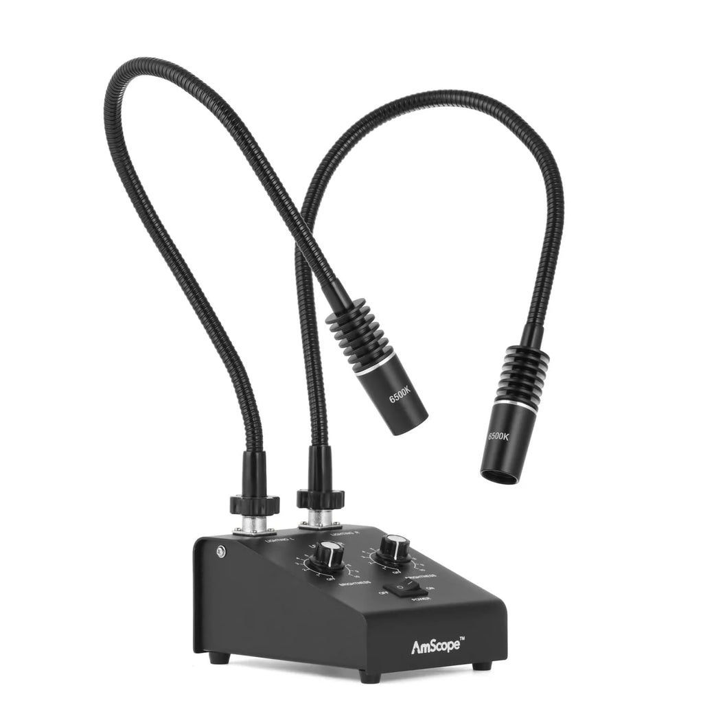 AmScope Dual Gooseneck Microscope Illuminator