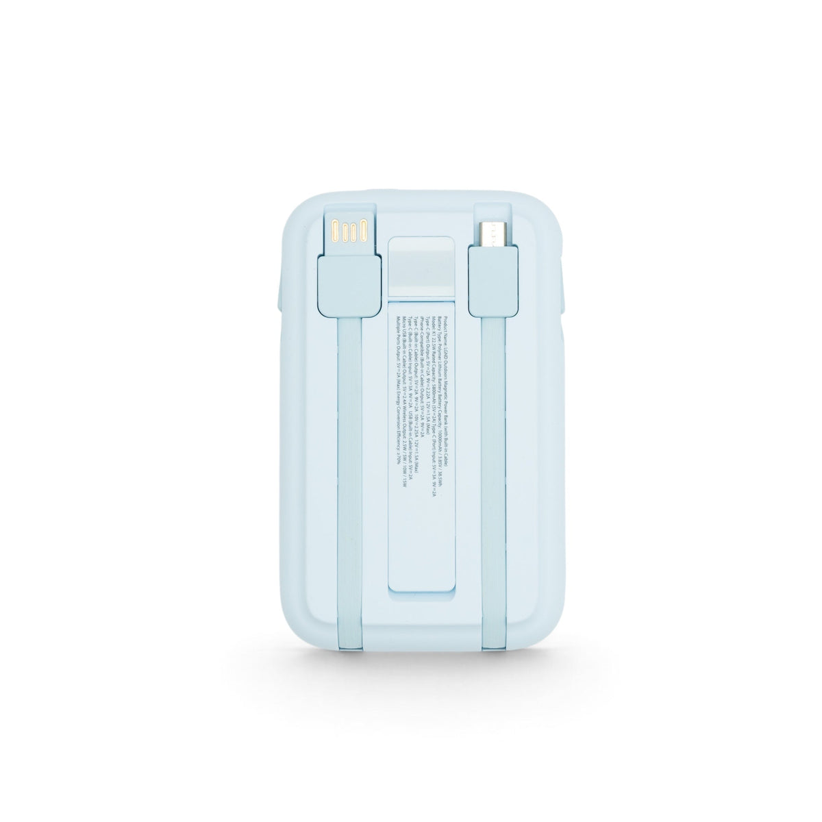 Tidalwave 10,000mAh Magnetic Power Bank with Built-In Cables