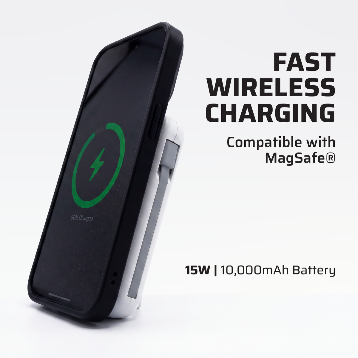 Tidalwave 10,000mAh Magnetic Power Bank with Built-In Cables
