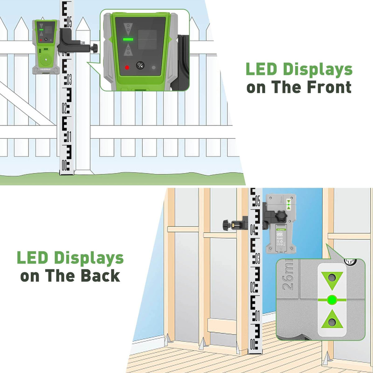 Huepar Line Laser Receiver