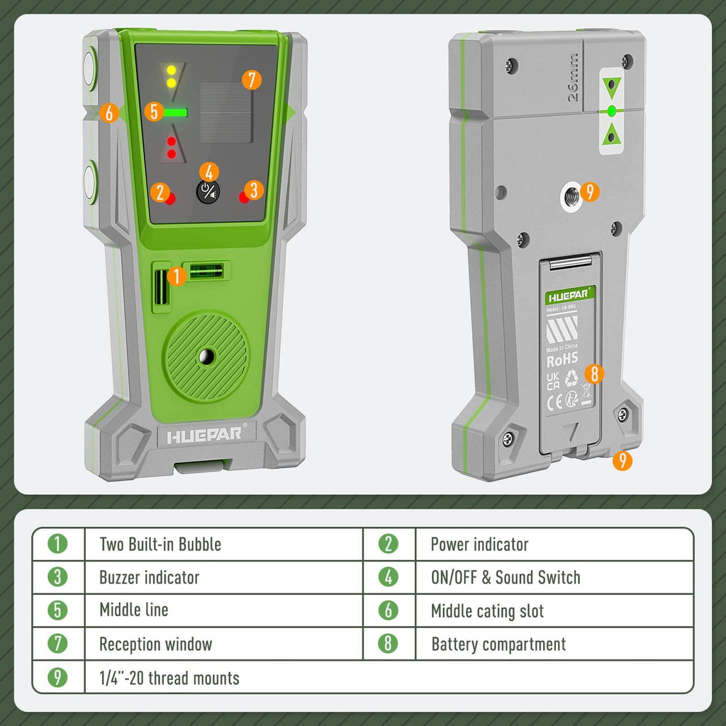 Huepar Line Laser Receiver