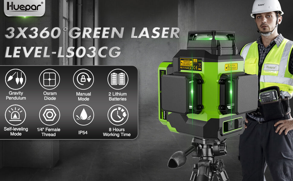 Huepar Cross Line Laser Level