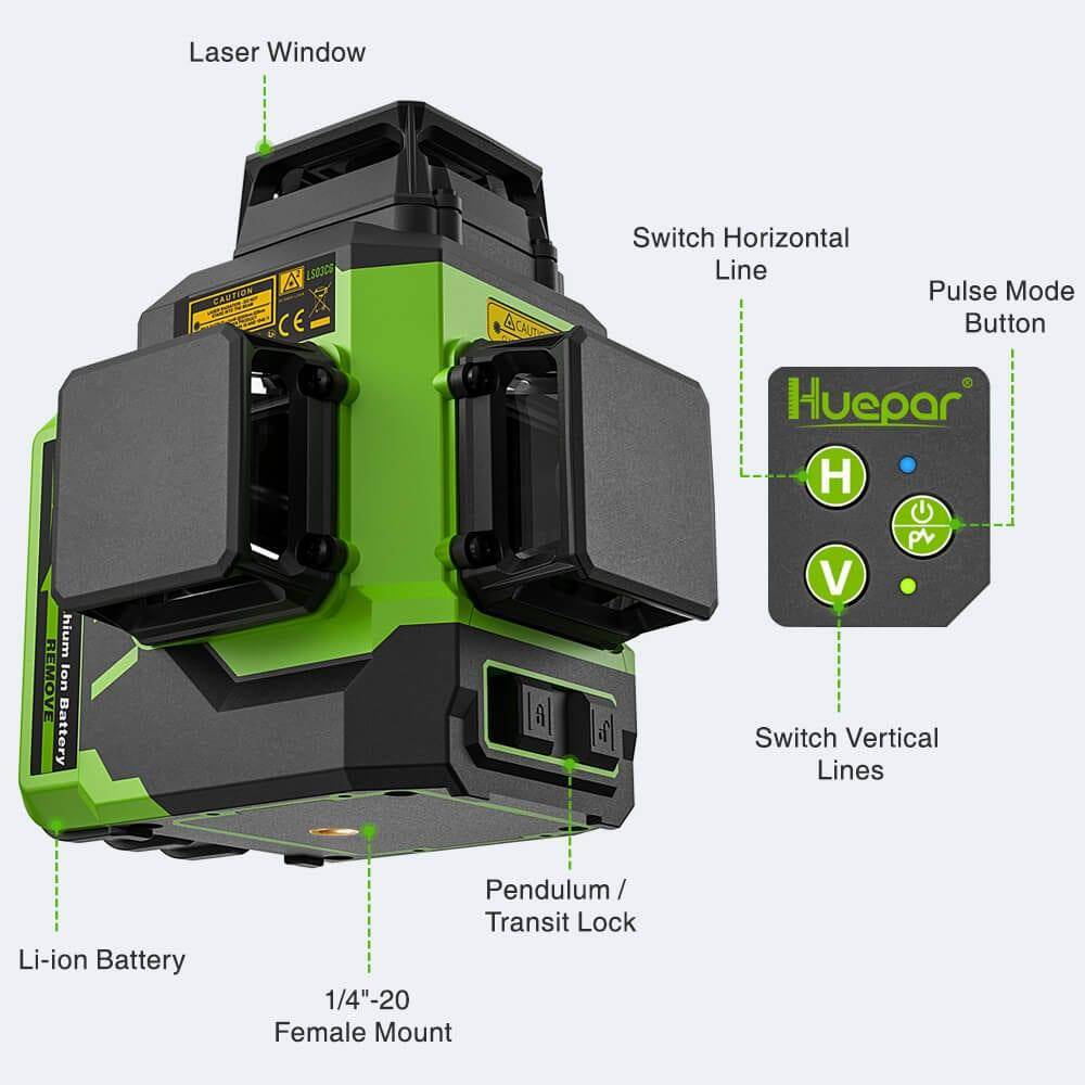Huepar Cross Line Laser Level