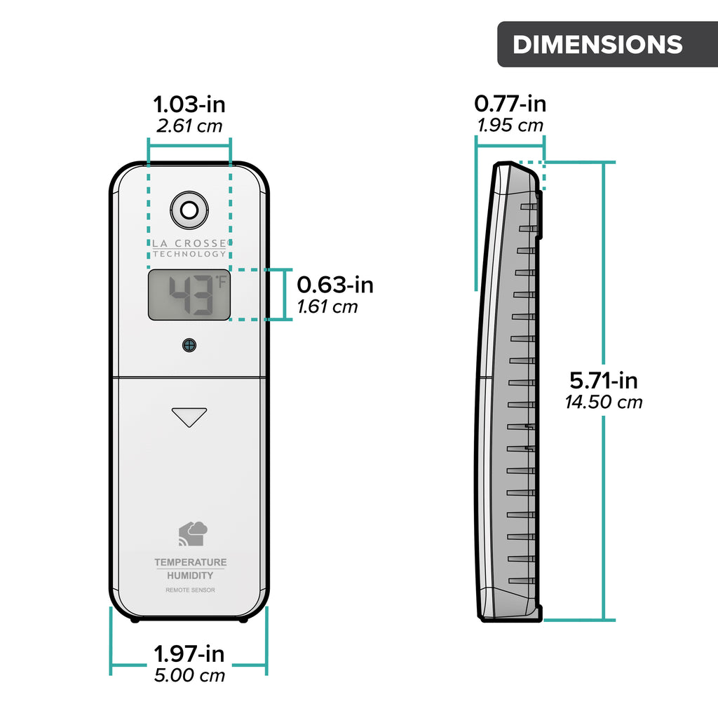 La Crosse Technology Wireless Temperature and Humidity Sensor
